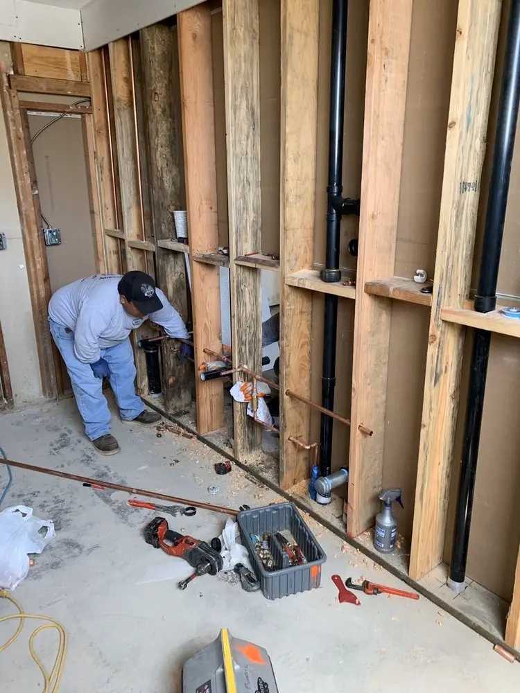 Commercial rough-in plumbing for Gas Line Repair in Five Points